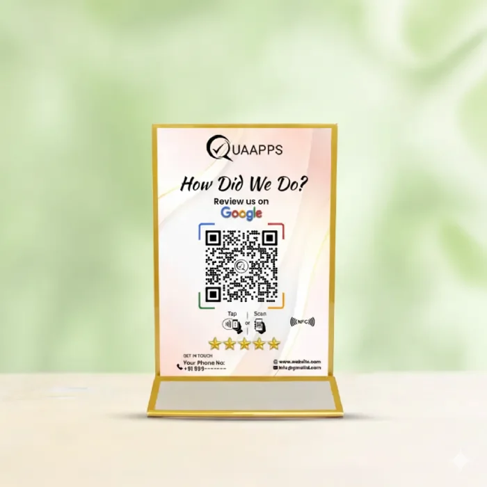 Google Review QR Code NFC Stand